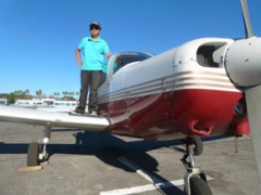Sixth Grader Flies Piper Airplane